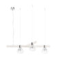 Saint-Louis Folia Three-light Chandelier Left White Ash Suspension