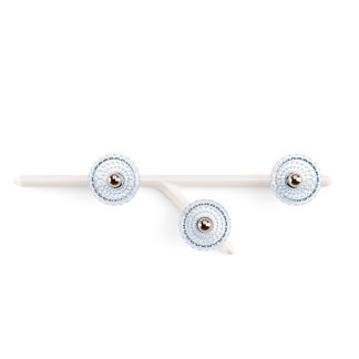 Saint-Louis Folia Three-Light Chandelier Right Unit in White Ash