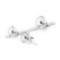 Saint-Louis Folia Three-light Chandelier Left White Ash Profile