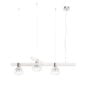 Saint-Louis Folia Three-light Chandelier Left White Ash Suspension