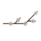Saint-Louis Folia Five Light 45° Dark Ash Pendant