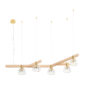 Saint-Louis Folia Five-light Chandelier Clear Ash Suspension