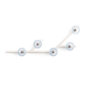 Saint-Louis Folia Five Light Chandelier in White Ash