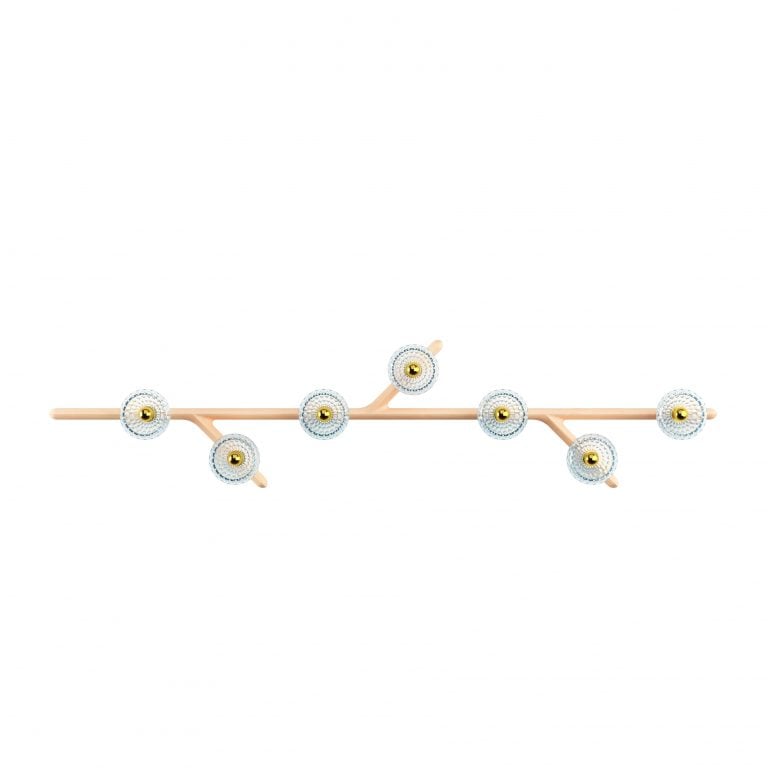 Saint-Louis Folia Seven-light Chandelier Linear Clear Ash Face