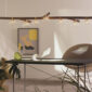 Saint-Louis Folia Seven-Light Dark Ash Chandelier in luxury home