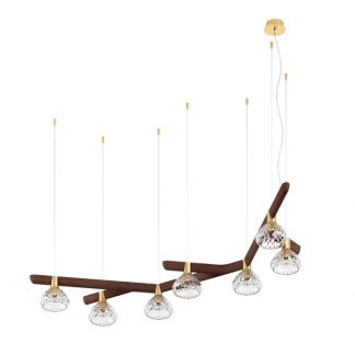 Saint-Louis Folia Seven Lights 45° Dark Ash Suspension
