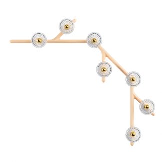 Saint-Louis Folia Seven-light Chandelier Clear Ash Face