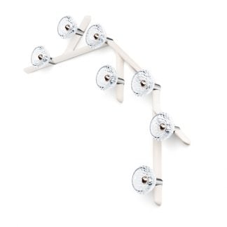7lights45°woodwhiteProfile Saint-Louis Folia Seven-light Chandelier White Ash Profile