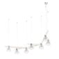 Saint-Louis Folia Seven-light Chandelier White Ash Suspension