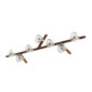 Saint-Louis Folia Seven Light Chandelier Linear Dark Ash Profile