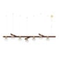 Saint-Louis Folia Seven-Light Chandelier in Dark Ash
