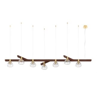 Saint-Louis Folia Seven-Light Chandelier in Dark Ash