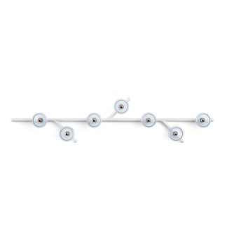 Saint-Louis Folia Seven-light Chandelier Linear White Ash Face