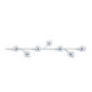 Saint-Louis Folia Seven-light Chandelier Linear White Ash Face