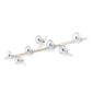 Saint-Louis Folia Seven-light Chandelier Linear White Ash Profile
