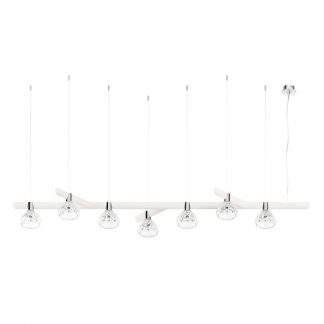 Saint-Louis Folia Seven-light Chandelier Linear White Ash Suspension