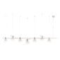 Saint-Louis Folia Seven-light Chandelier Linear White Ash Suspension