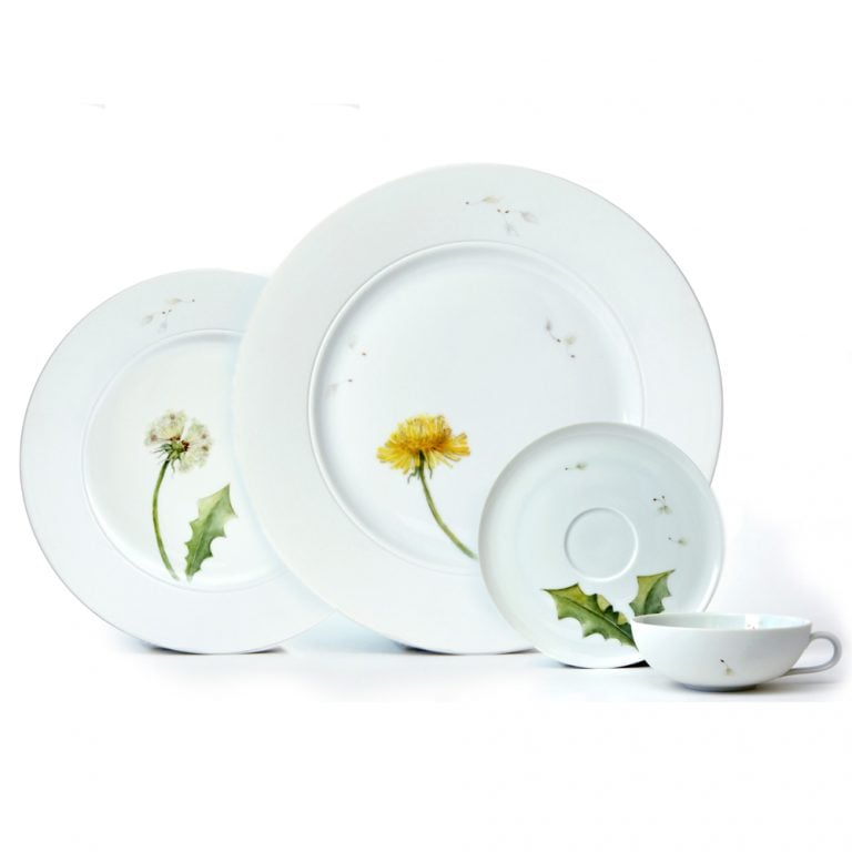 Nymphenburg Dandelion Lotos Bisque Luxury Porcelain Dinnerware