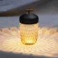 Saint-Louis Folia Portable Lamp Black Wood Amber Crystal