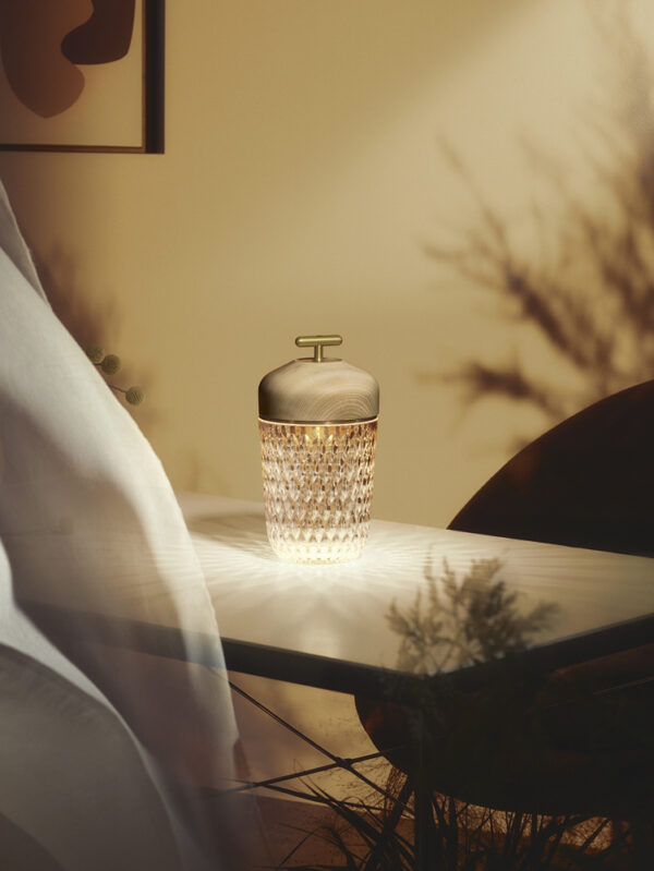 Saint-Louis Folia Portable Lamp Clear Ash