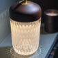 Saint-Louis Folia Portable Lamp Dark Wood Satin Crystal