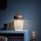 Saint-Louis Folia Portable Lamp Dark Wood Satin Crystal
