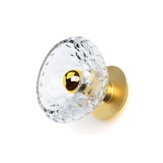 Saint-Louis Folia Crystal One-Light Sconce Brushed Brass