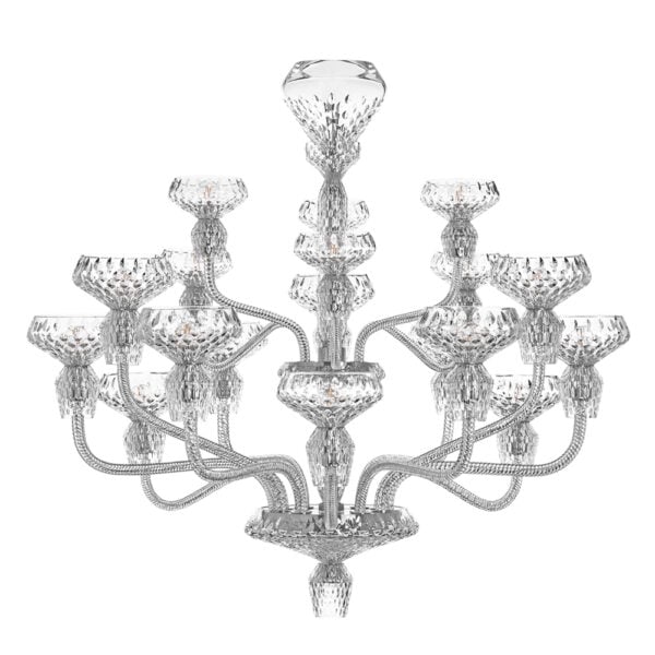 Saint-Louis Folia 18-Light Crystal Chandelier Chrome