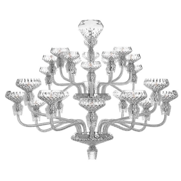 Saint-Louis Folia 24-Light Crystal Chandelier Chrome Saint-Louis Folia 24-Light Crystal Chandelier Chrome