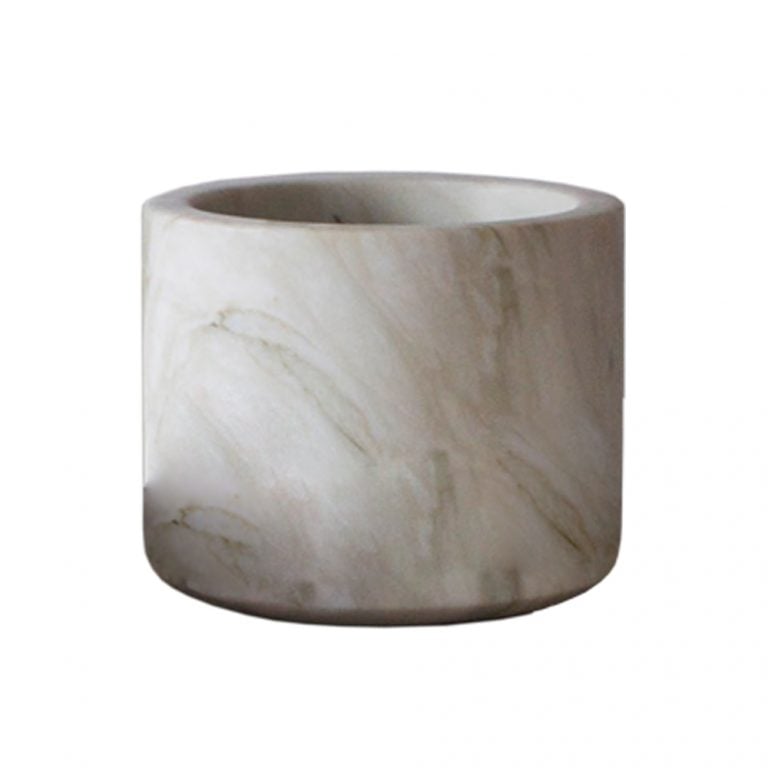 Michael Verheyden Fresco Tre Double Bottle Holder in Calcutta Marble and Oak