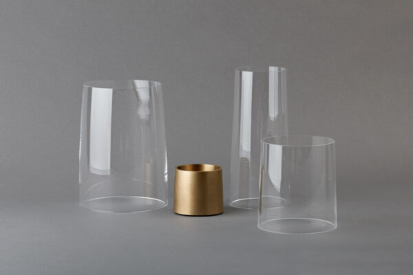 E.R. Butler Deborah Ehrlich Hurricane with Satin Brass Holder Components