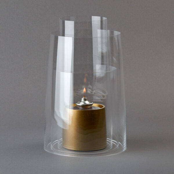 E.R. Butler Deborah Ehrlich Large Hurricane with Satin Brass Holder E.R. Butler Deborah Ehrlich Large Hurricane with Satin Brass Holder