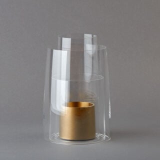 E.R. Butler Deborah Ehrlich Medium Hurricane with Satin Brass Holder