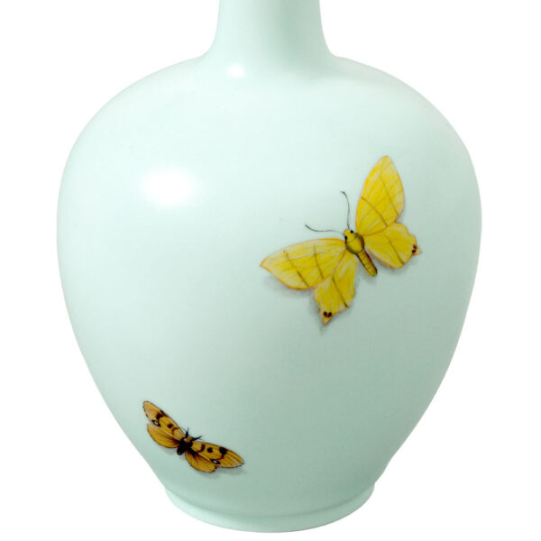 Nymphenburg Butterfly Budvase Celadon Detail View