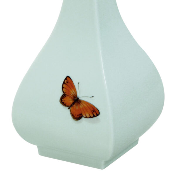 Nymphenburg Butterfly Square Budvase Celadon Detail View Nymphenburg Butterfly Square Budvase Celadon Detail View
