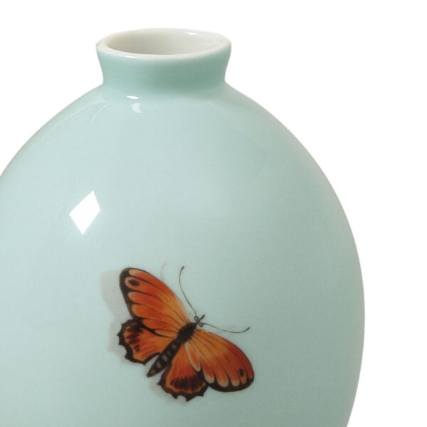 Nymphenburg Butterfly Vase Celadon Small Detail View