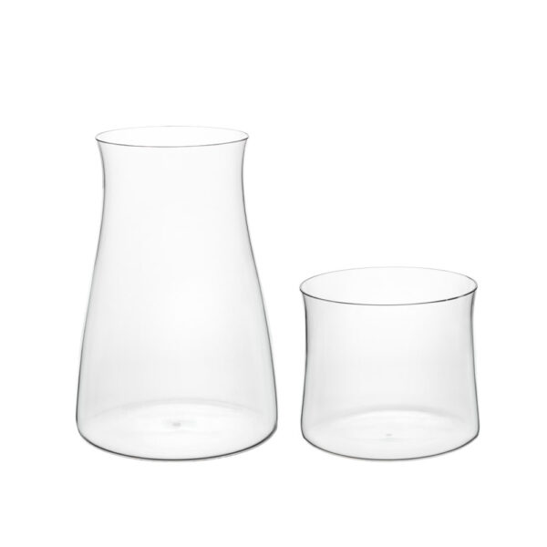 Lobmeyr Night Set Carafe and Glass side by side