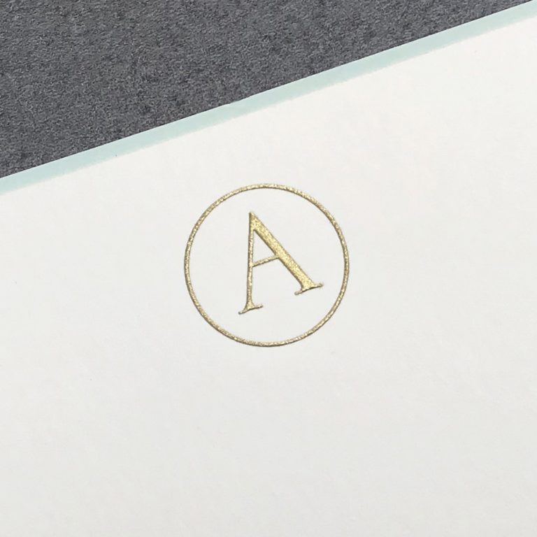 The Printery Initial Boxed Notecard A