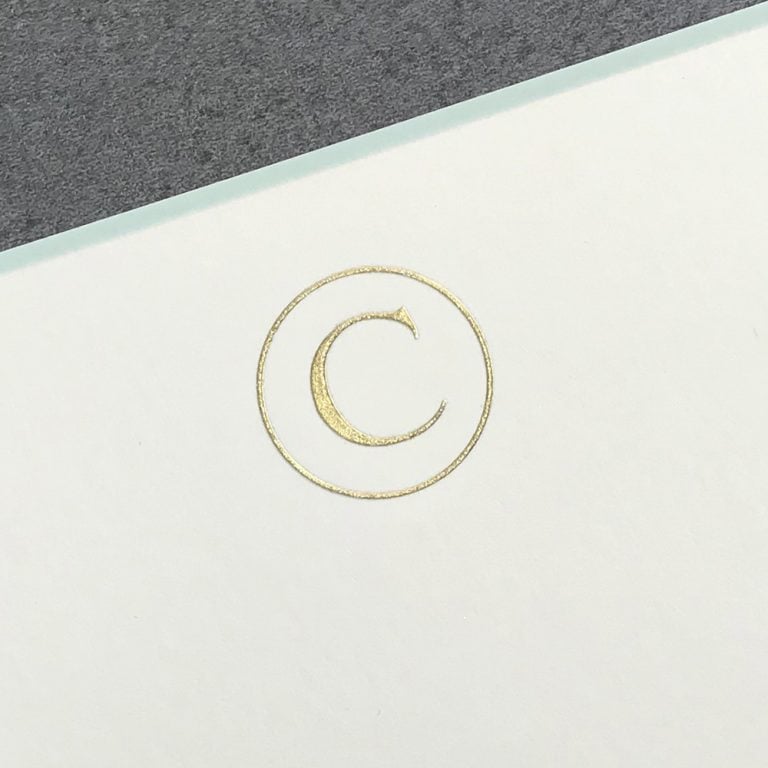 ThePrinteryInitial Letter C_1000x1000 The Printery Initial Boxed Notecard C
