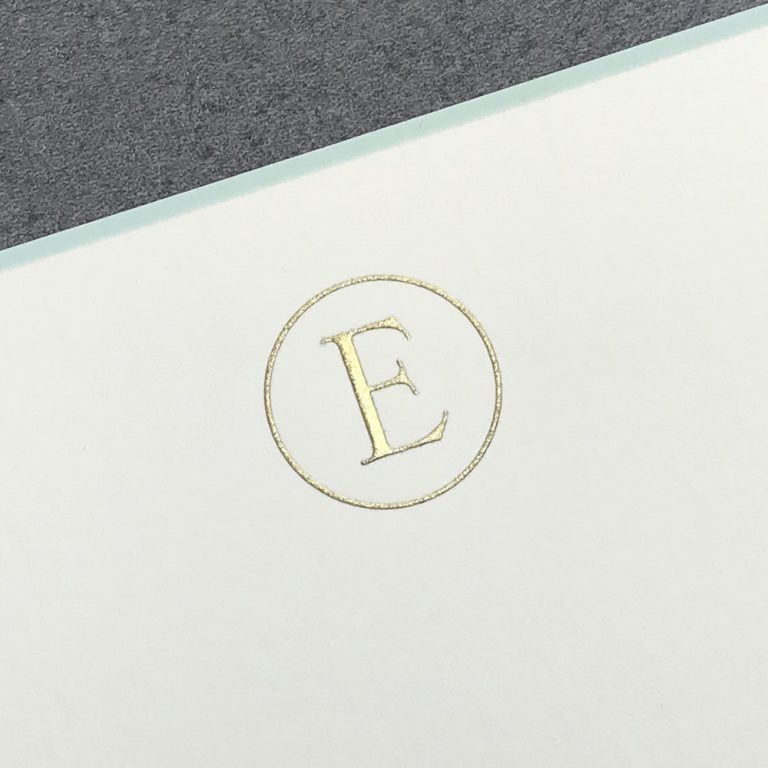 The Printery Initial Boxed Notecard E