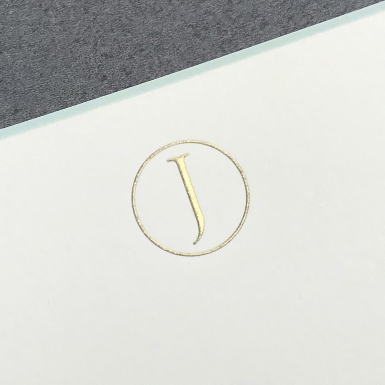 ThePrinteryInitial Letter J_1000x1000 The Printery Initial Boxed Notecard J