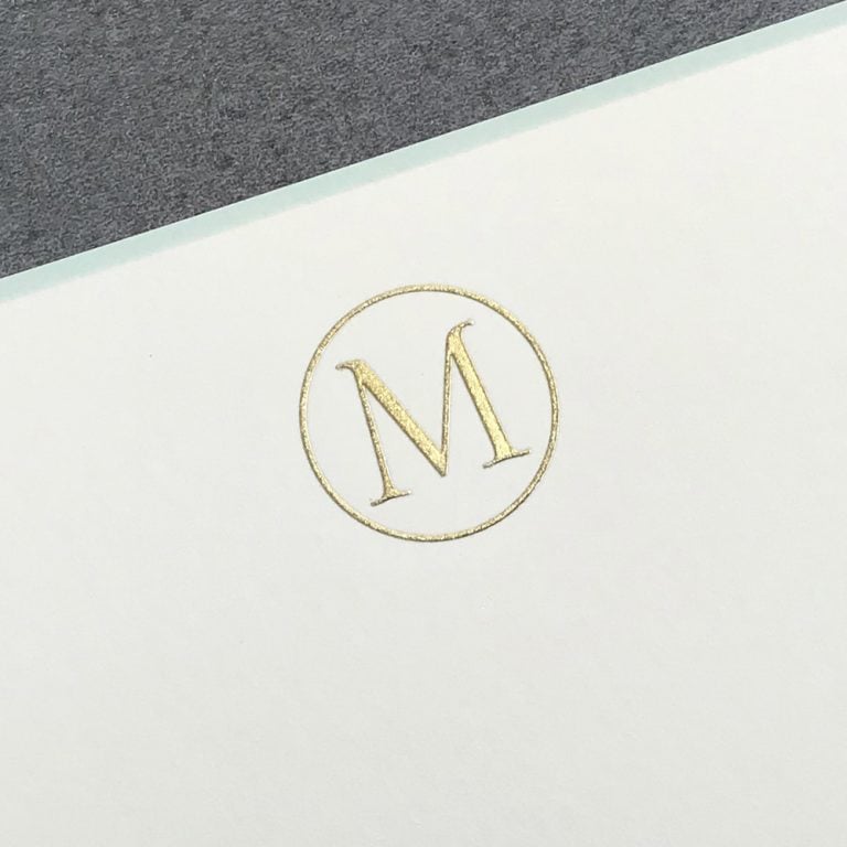 The Printery Initial Boxed Notecard M