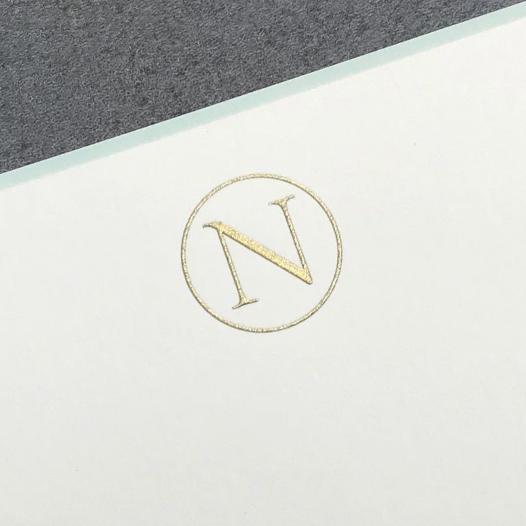 The Printery Initial Boxed Notecard N