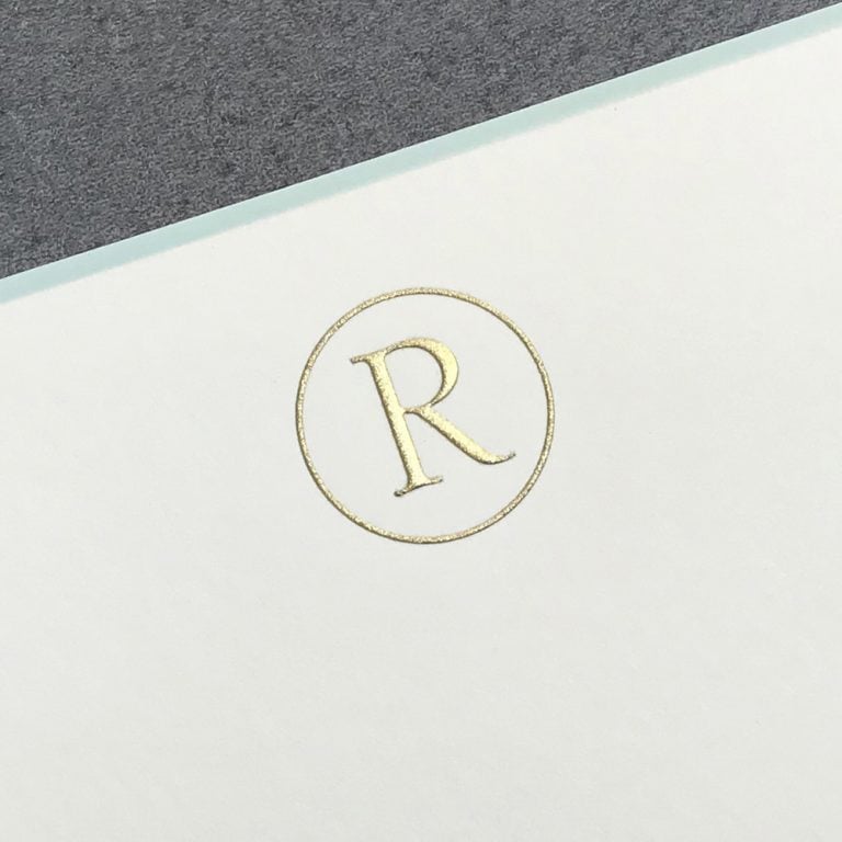 The Printery Initial Boxed Notecard R