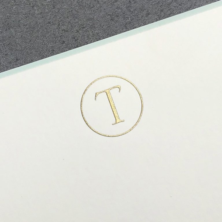 The Printery Initial Boxed Notecard T