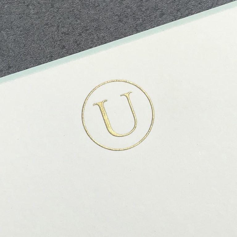 ThePrinteryInitial Letter U_1000x1000 The Printery Initial Boxed Notecard U