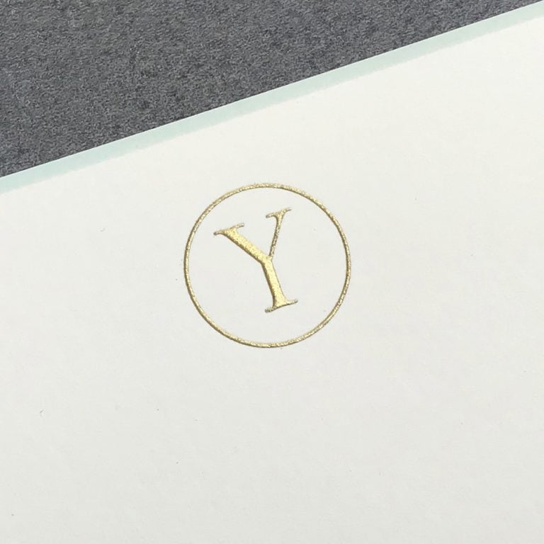 The Printery Initial Boxed Notecard Y