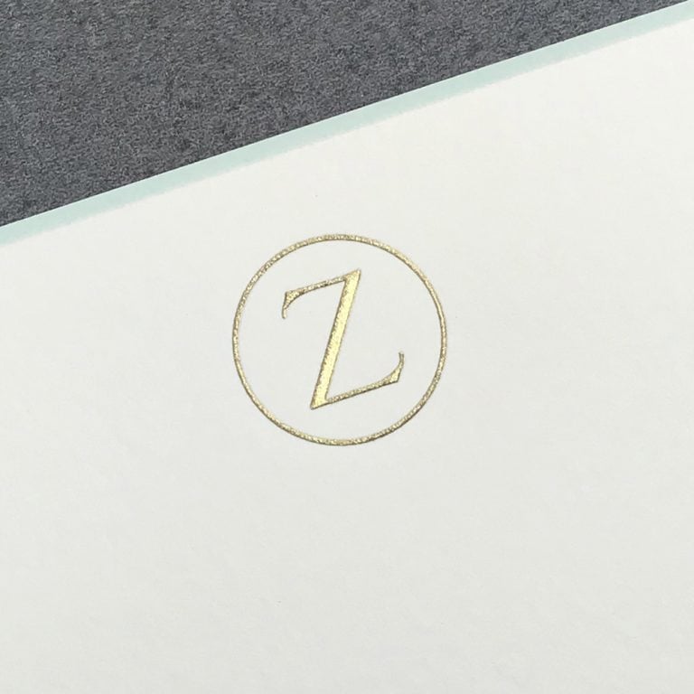 The Printery Initial Boxed Notecard Z
