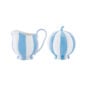 Augarten Melon Light Blue And White Creamer And Sugar Bowl Set