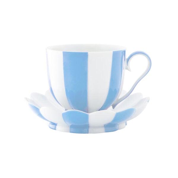 Augarten Melon Light Blue and White Coffee or Tea Cup and Saucer